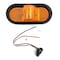 Truck-Lite Incandescent, Yellow Oval, 1 Bulb, Side Turn Signal, Black Grommet Mount, Pl-3, Stripped 60015Y - alternate 6